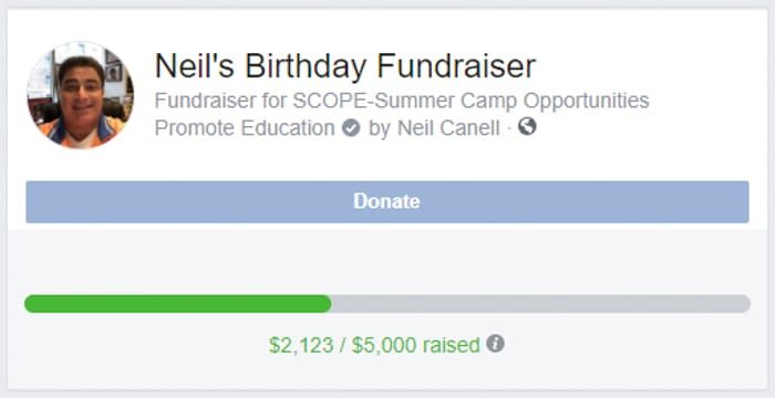 Nei's Facebook fundraiser